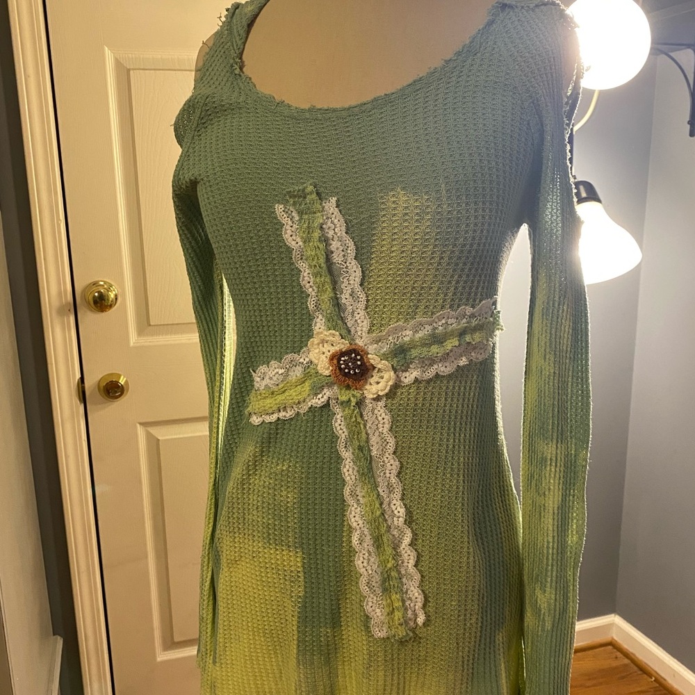 Gree tye dyed hoodie dress
